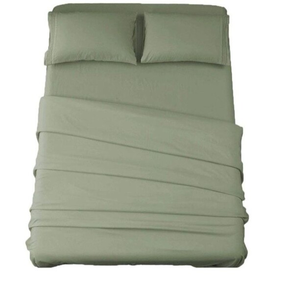New Sonoro Kate 6pc King Size Microfiber Bed Sheet Set Sage Green - Picture 1 of 6